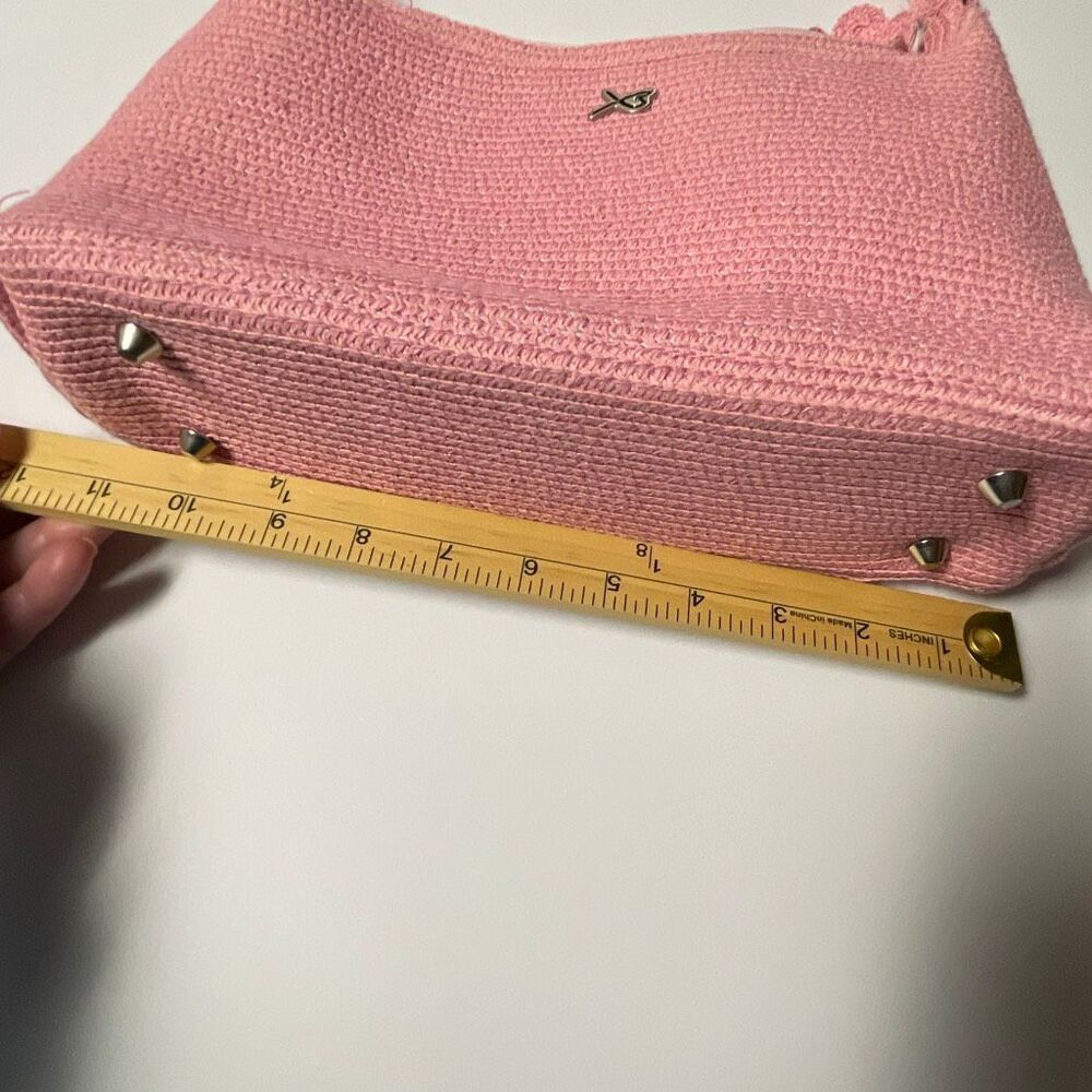 Betmar pink woven satchel or top handle bag. - Picture 9 of 9
